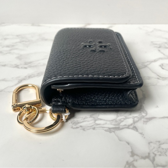 ❌SOLD❌ New Tory Burch Thea Flap Card Case Keychain Wallet - Picture 3 of 9